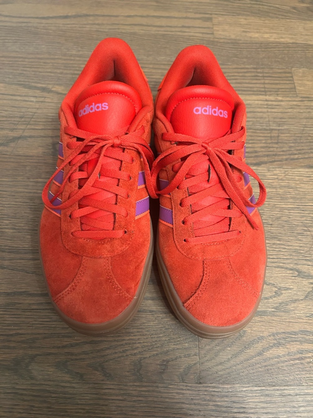 Adidas VL Court 3.0 Bold Platform Sneakers Red / Pink / Gum Women’s - Picture 8 of 14